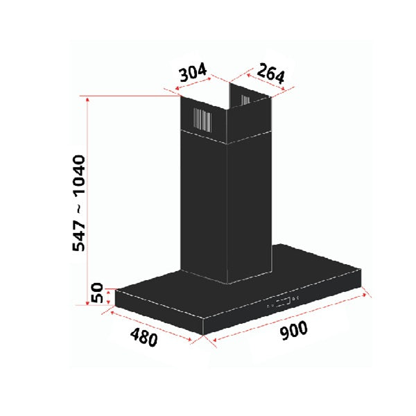 EF HB BI 584 FA Built-in Induction Hob 60CM HBBI584FA + EF 90cm Chimney Hood CK FINO PLUS BK
