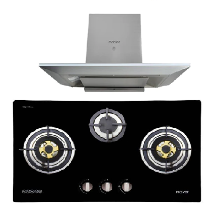 Mayer MMGH883/SS883 86cm 3 Burner Stainless Steel Gas Hob + MMCH905 90cm Chimney Hood - Lion City Company