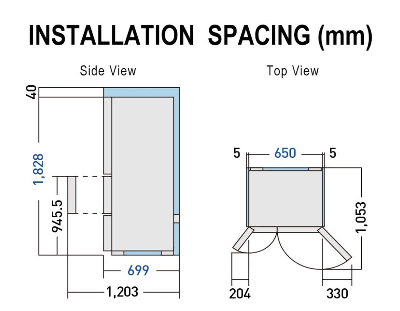 Panasonic NR-F503GT-NS/TS/WS 402L 6-Door Refrigerator