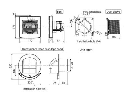 KDK 10EGKA Wall Mount Ventilating Fan