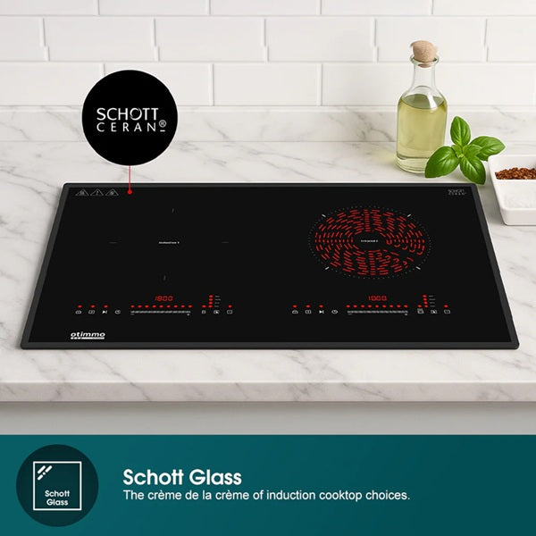 EuropAce EIV7732V Otimmo 7 Series 73 cm 2-Burner Hybrid Hob