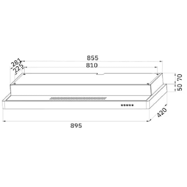 Elba EBCH 202/90T SS Cooker Hood 90CM