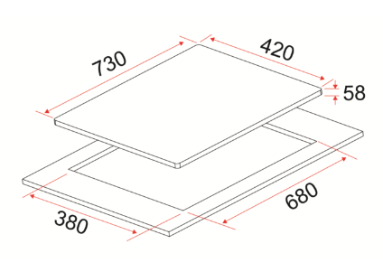 EF HB IV 2734 A Combi Hob 70CM + EFCH 9204T BK Cooker Hood 90CM
