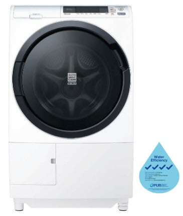 Hitachi R-WXC620KS-XK/XW (Crystal White) Multi Door Refrigerator (500l)+Hitachi BD-SG100CJ 10kg Front Load Washer Dryer
