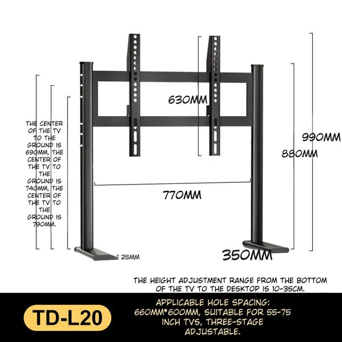 Adjustable TV stand for 75‑100 Inch Screens