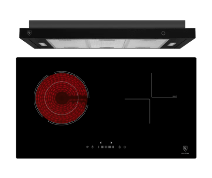 EF HB IV 2734 A Combi Hob 70CM + EFCH 9204T BK Cooker Hood 90CM