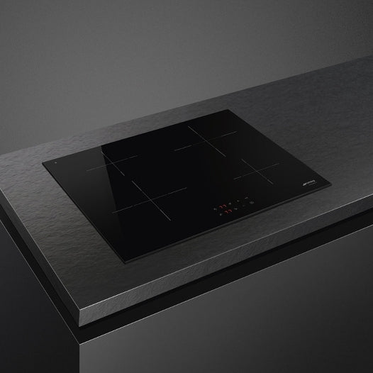 SMEG 60cm Induction Hob 4 Zones Black Glass