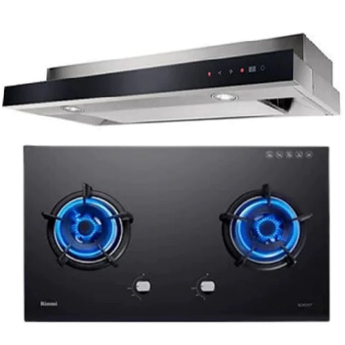 RinnaI RH-S309-GBR-T Cooker Hood + RB-72G Gas Hob