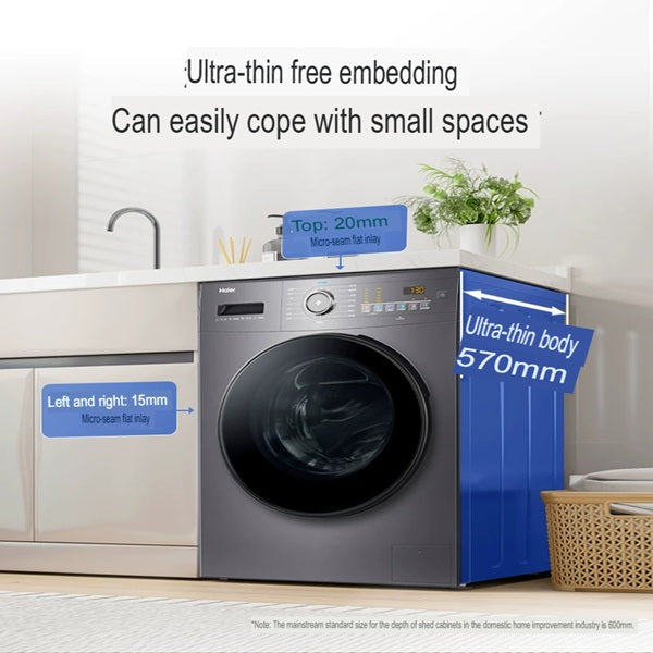 Haier 10kg EG100HMATE28S Ultra-Thin Fully Automatic Front Load Drum Washing cum Dryer Machine