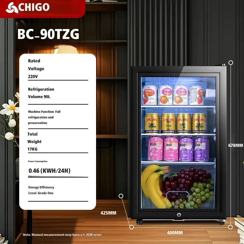 Chigo Ice Bar Compact Beverage Chiller with Transparent Glass Door - Lion City Company