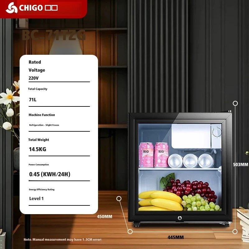 Chigo Ice Bar Compact Beverage Chiller with Transparent Glass Door - Lion City Company