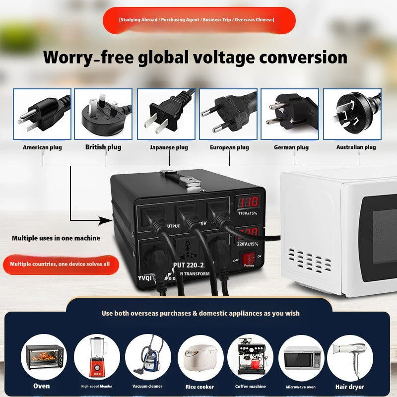 Jiajia Shun Bidirectional Automatic Voltage Transformer 220V/110V Converter