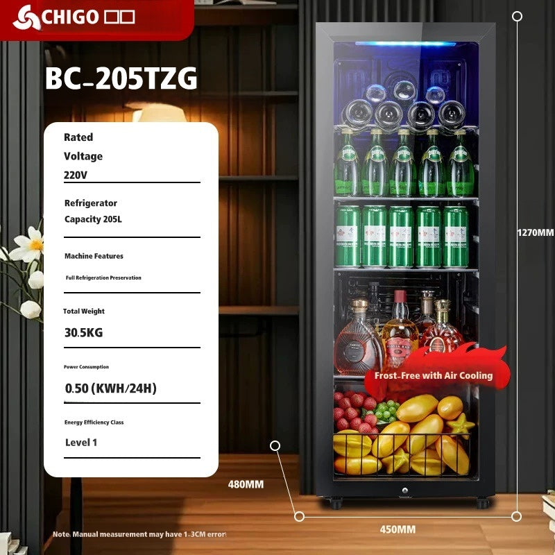 Chigo Ice Bar Compact Beverage Chiller with Transparent Glass Door - Lion City Company
