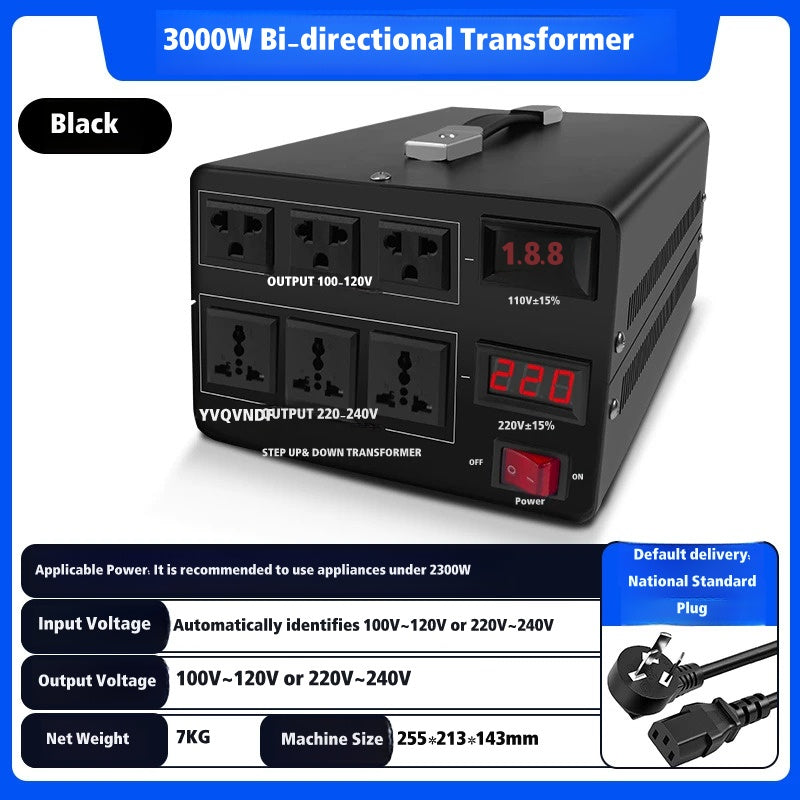 Jiajia Shun Bidirectional Automatic Voltage Transformer 220V/110V Converter