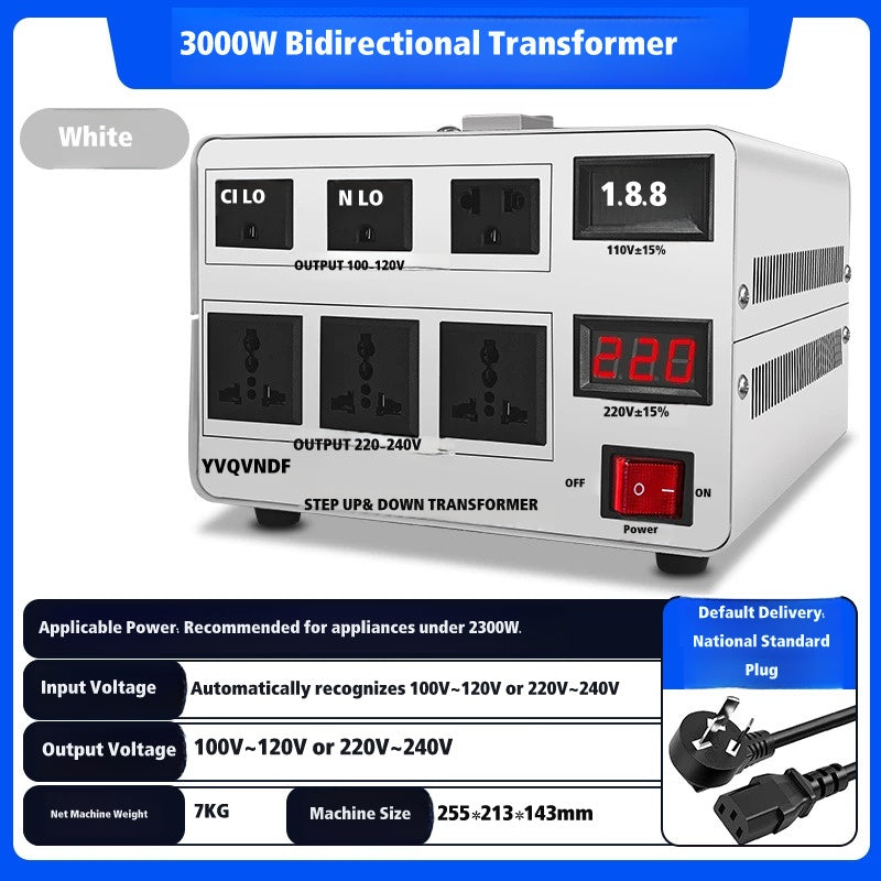 Jiajia Shun Bidirectional Automatic Voltage Transformer 220V/110V Converter