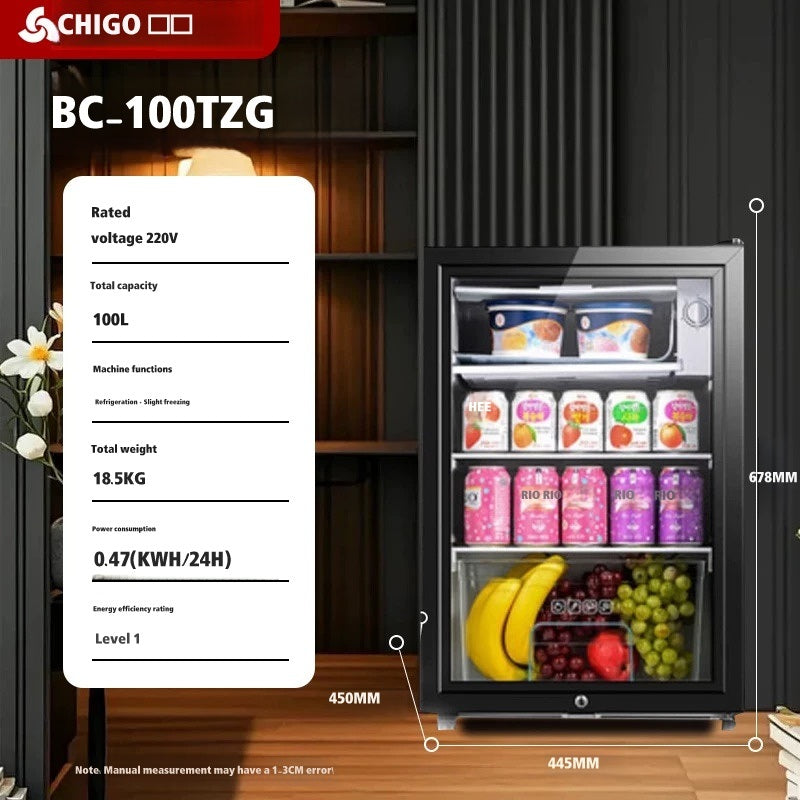Chigo Ice Bar Compact Beverage Chiller with Transparent Glass Door - Lion City Company