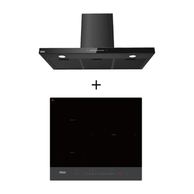 Europace ECH9128A 90cm Premium T-Chimney Hood Full + EIH5603E 5 Series 60cm Induction Hob