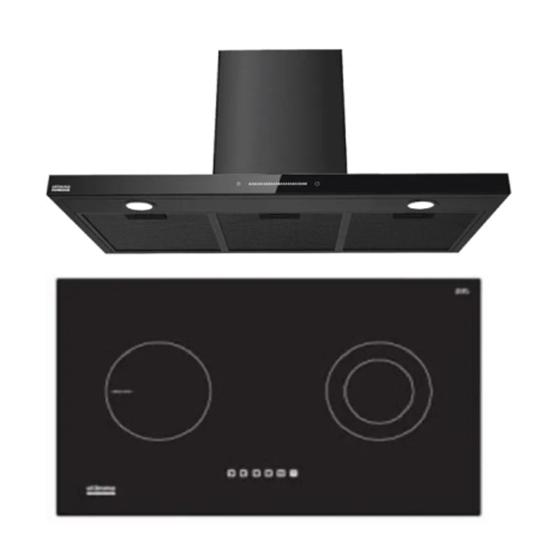 Europace ECH9128A 90cm Premium T-Chimney Hood Full + EIV5221V 75CM Built-in Induction Hob