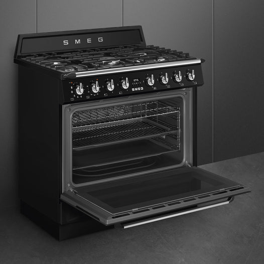 Smeg TR90GPBL 90cm Freestanding Range Cooker