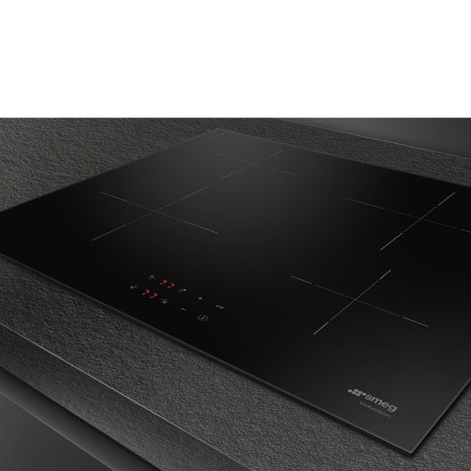 SMEG 60cm Induction Hob 4 Zones Black Glass
