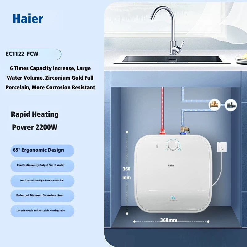 Haier EC66FA/EC1122-FCW Mini Under-Sink Storage Water Heater Fast Heating