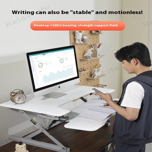 Standing Desktop Elevating Workbench Folding Computer Desk Standing Workstation Computer Stand