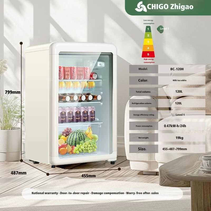 Chigo Ice Bar Compact Beverage Chiller with Transparent Glass Door - Lion City Company