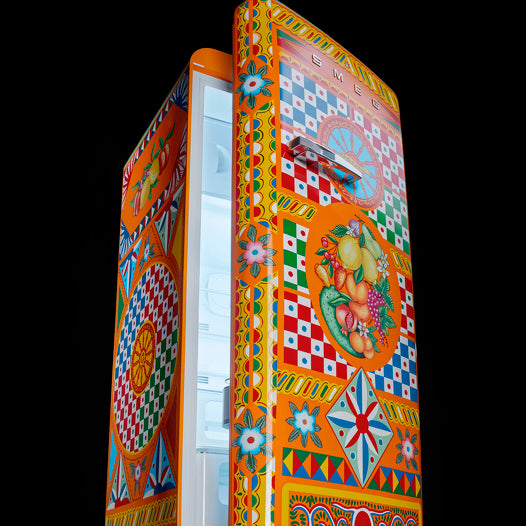 FAB28RDGC5 Retro Freestanding Fridge D&G Carretto Siciliano