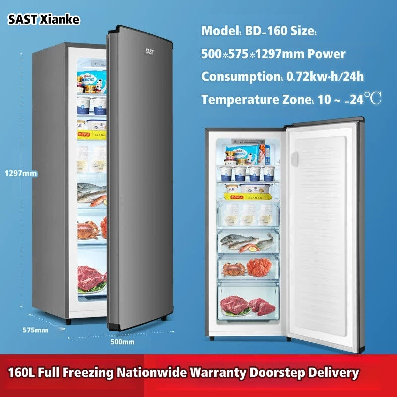 SAST Small Vertical Freezer Compact Household Drawer Style Cold Storage Unit