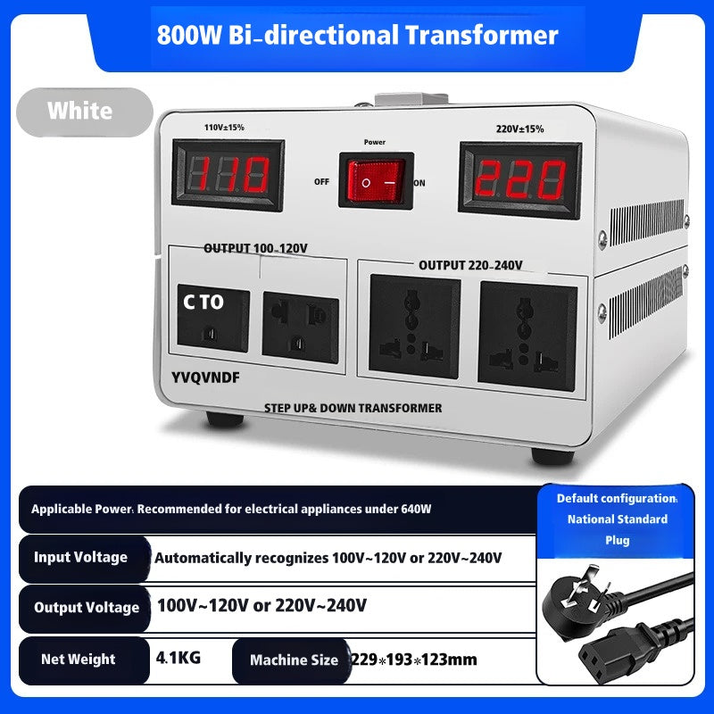 Jiajia Shun Bidirectional Automatic Voltage Transformer 220V/110V Converter