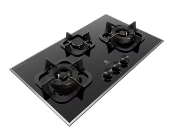 Electrolux EGT7836BEP 78cm UltimateTaste 300 Built-in Gas Hob With 3 Cooking Zones