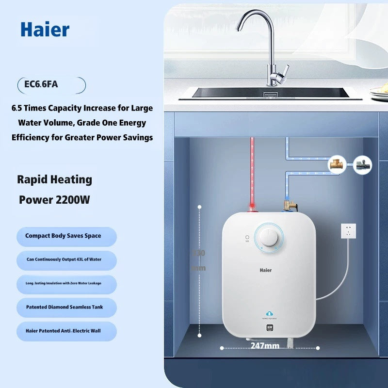 Haier EC66FA/EC1122-FCW Mini Under-Sink Storage Water Heater Fast Heating