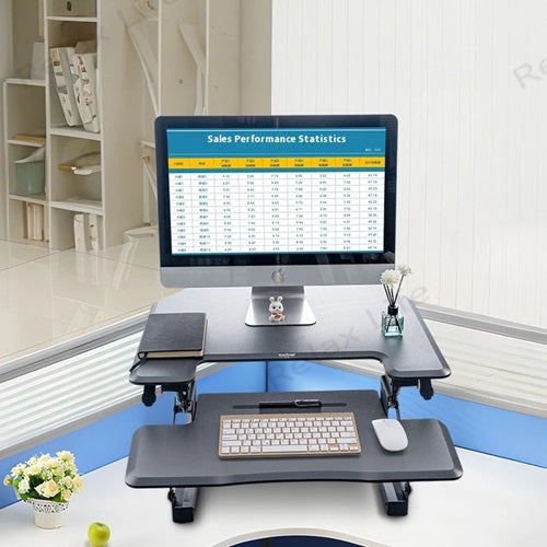 Standing Desktop Elevating Workbench Folding Computer Desk Standing Workstation Computer Stand