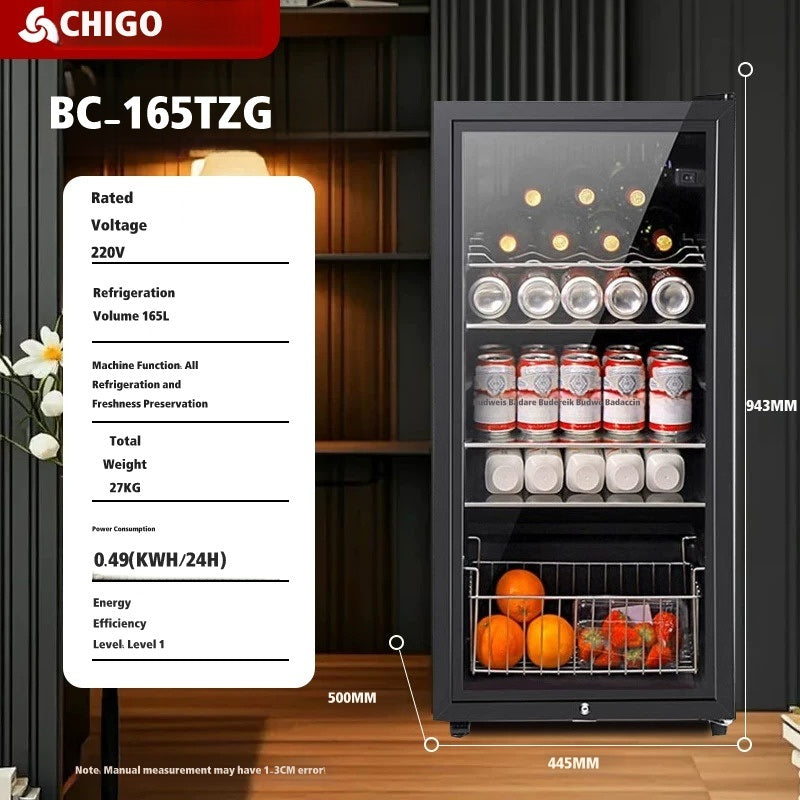 Chigo Ice Bar Compact Beverage Chiller with Transparent Glass Door - Lion City Company