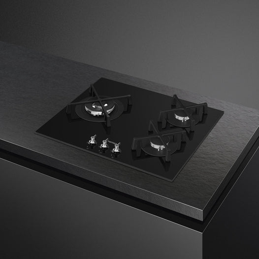 SMEG PV363LN 60cm Gas Hob with 3 Burners Black
