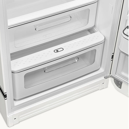 Smeg Fab28RdpCw6 Porsche Retro Freestanding Fridge Carrara White