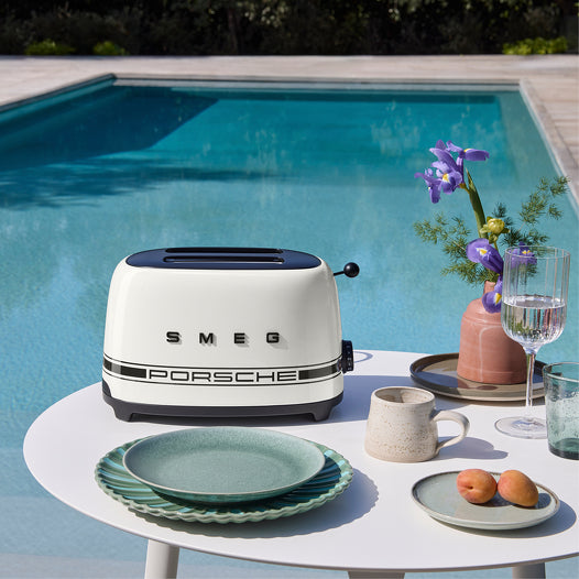 SMEG Porsche X SMEG Two Slice Toaster Carrara White