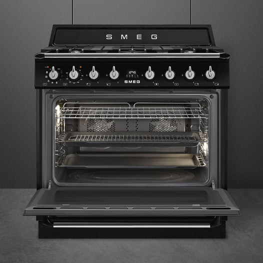 Smeg TR90GPBL 90cm Freestanding Range Cooker