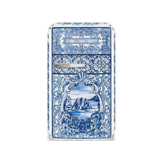 SMEG FAB5RDGME5 Retro Freestanding Fridge D&G Blu Mediterraneo