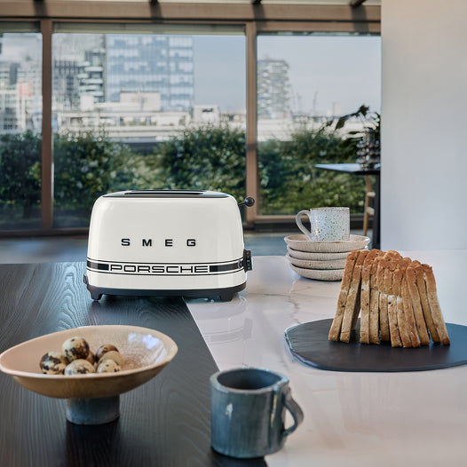 SMEG Porsche X SMEG Two Slice Toaster Carrara White