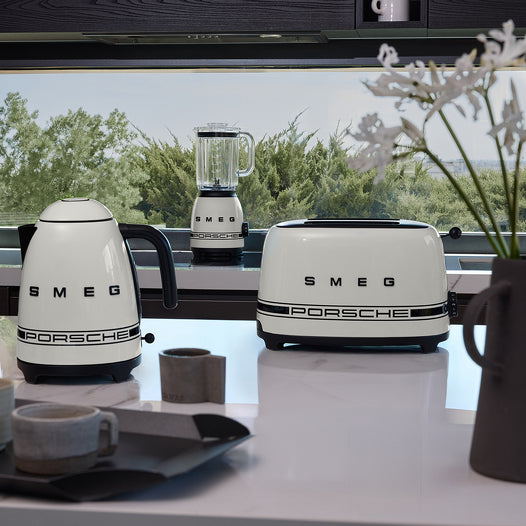 SMEG Porsche X SMEG Two Slice Toaster Carrara White