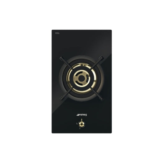SMEG PC31GNO Built-In Gas Hob Black Glass 30cm 1 Burner