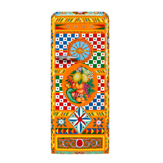 FAB28RDGC5 Retro Freestanding Fridge D&G Carretto Siciliano