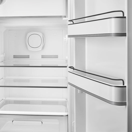 Smeg Fab28RdpCw6 Porsche Retro Freestanding Fridge Carrara White