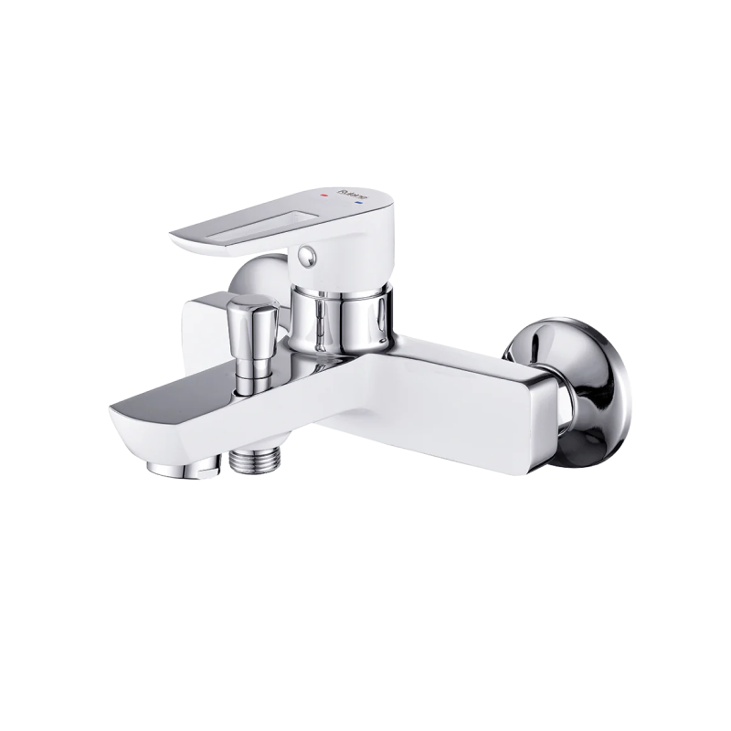 Rubine Bath Mixer White Stylo 9161 WH Hot and Cold