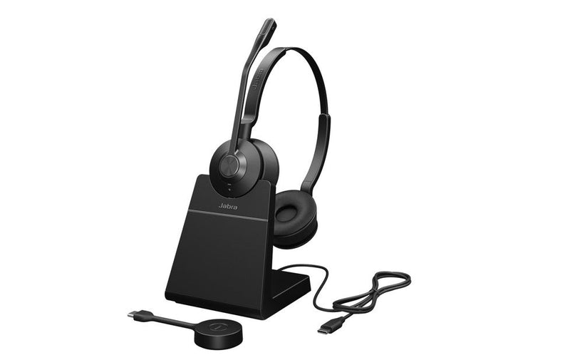 Jabra Engage 55 Stereo UC Wireless ANC DECT Headset with Stand USB-C