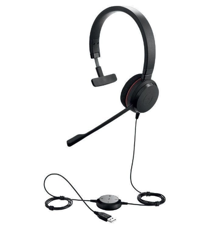 Jabra Evolve 30 II MS Mono Office Headset USB-C 3.5mm