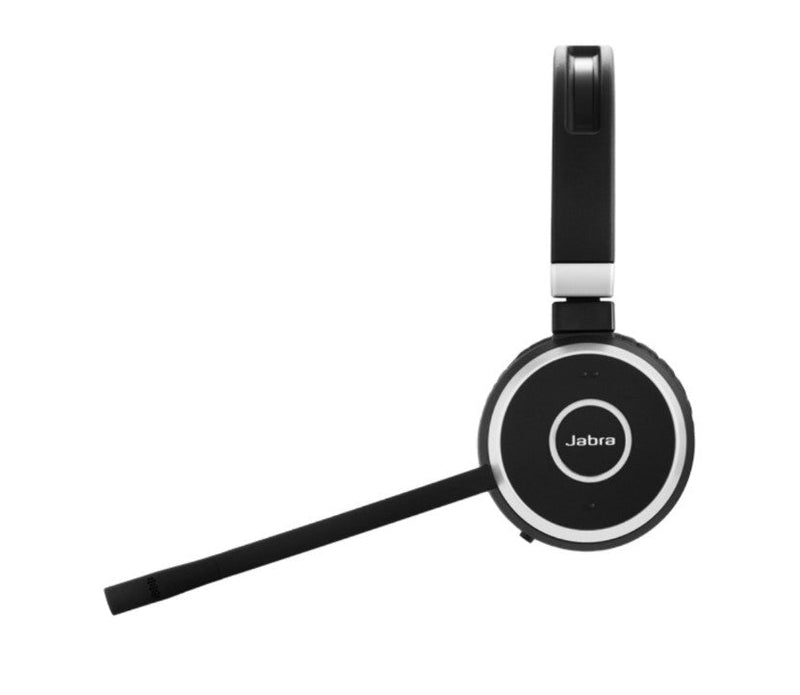 Jabra Evolve 65 SE UC Stereo Wireless Bluetooth Headset Charging Stand USB-A
