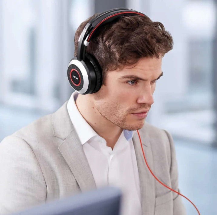 Jabra Evolve 80 MS Stereo Active Noise Cancelling Headset USB-A