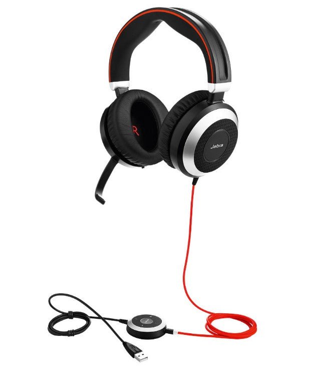 Jabra Evolve 80 UC Stereo Active Noise Cancelling Headset USB-A